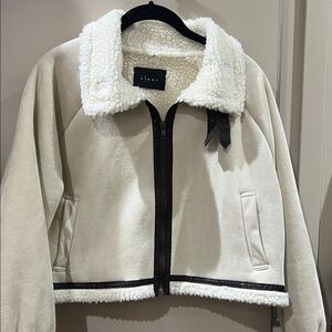 Cream Teddy Jacket with Shearling Collar